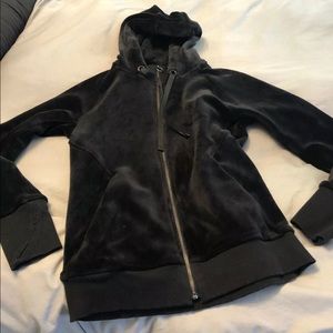 Athleta double cozy karma zip hoodie black Small